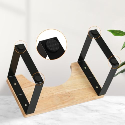 BRAVECOW Toilettenhocker Erwachsene,Metall mit Holz-toilettenstuhl,Klappbarer Badhocker, Kackhocker Toilette,Gesunder Tragbarer Toilettenhocker,Anti-Rutsch-Hocker Für Kinder