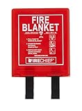Firechief BPR1/K100-P Fire Blanket, Rigid Case, 1.1 m x 1.1 m, Red