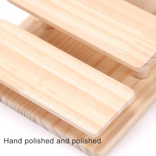 Estante para gafas con base estable de madera y exhibición vertical 4