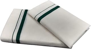 Kerala Kasavu half inch color zari double set mundu