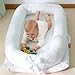 Loevin Portable Baby Lounger for Newborn 0-12 Months, Soft Breathable Baby Play Mat and Adjustable Diaper Changing Pads for Home&Travel, Newborn Essentials Gifts for Boys & Girls (White)