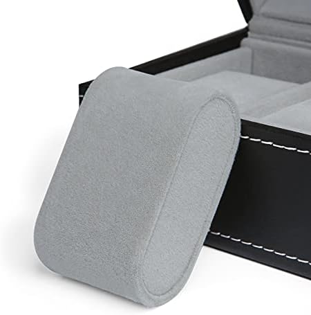 SONGMICS Watch Box with 5 Compartments, Glass Lid, Watch Box with Soft Velvet Lining, Display and Storage of Watches, with Lock and Keys, JWB05B