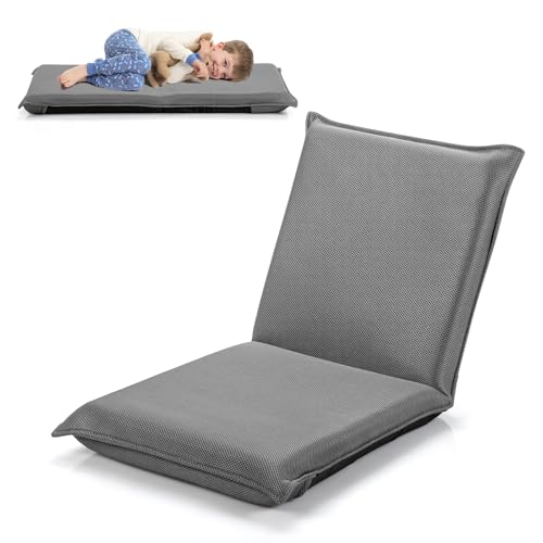 Sillón Plegable Ajustable Tela Gris miniatura 4