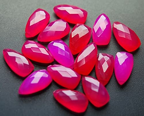 Briolettes chalcédoine rose 8x15mm LKBEADS pour créer vos boucles d'oreilles d'été