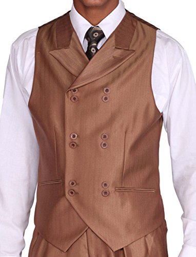 Milano Moda Herring Bone Stripe Fashion Suit With Vest & Pants 5264 Bk-58R Black #TOP3