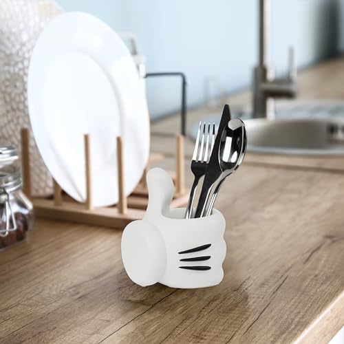 Disney Mickey Maus Badezimmer-Zahnputzbecher/Stifthalter aus weißem Kunststoff
