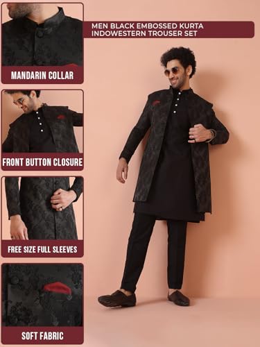 Image of KISAH Men Kurta Sherwani Trouser Set
