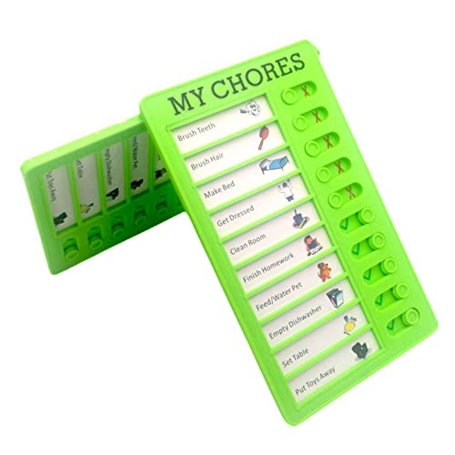 2 Pcs Chore Chart For Adults To Do List My Chores Checklist Task Board Sliding Routine Chart For Kids, Memo Boards Slider Schedule Diy Detachable Daily Checklist Planning Table (2Pcs Green My Chores) #TOP3