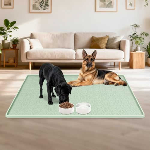 Tapis de nourriture imperméable et antidérapant pour animaux - 7