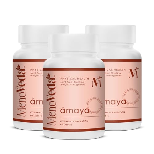 Image of Menoveda Menopause Physical Health Supplement For Women (Pack of 3) | Reduces Joint Pain, Fatigue, Bloating, Peri Menopause for Women, Improves Gut Health, Helps in Weight Management - 60 Tabs