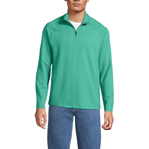 Lands' End Men's Long Sleeve Flex Performance Quarter Zip X-Large Frosted Green