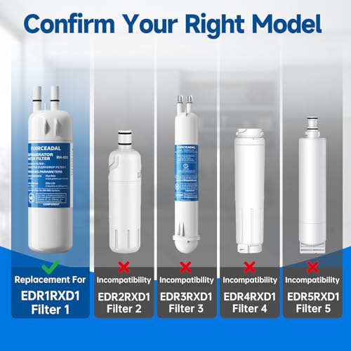 Image of 2 Pack EDR1RXD1 Water Filter Replacement Compatible with Whirlpool W10295370A, Filter 1, EDR1RXD1B, WHR1RXD1, KAD1RXD1, P8RFWB2L, P4RFWB, WD-F38, 46-9081, 46-9930