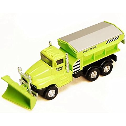 Playmaker Toys 5" Diecast Snow Plow Trucks (Green) Cover
