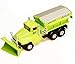 6" Cool Lime Green Diecast Snow Plow Salt Truck with pull back and go action