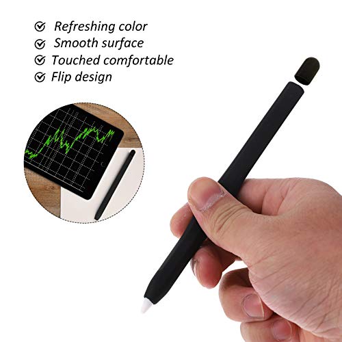 UKCOCO Touchscreen-Stifthülle Schwarz Schale Kompatibel für iPencil Generation Herbst Herbst Halter Abdeckung Hülse Nib Abdeckung Nicht- Grip Zubeh?r- Silikonform Stiftabdeckung – Bild 4