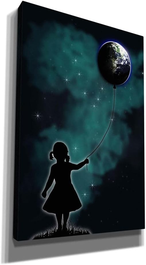 Cortesi Home 'The Girl that Holds the World' by Nicklas Gustafsson, Canvas Wall Art, 12"x18"