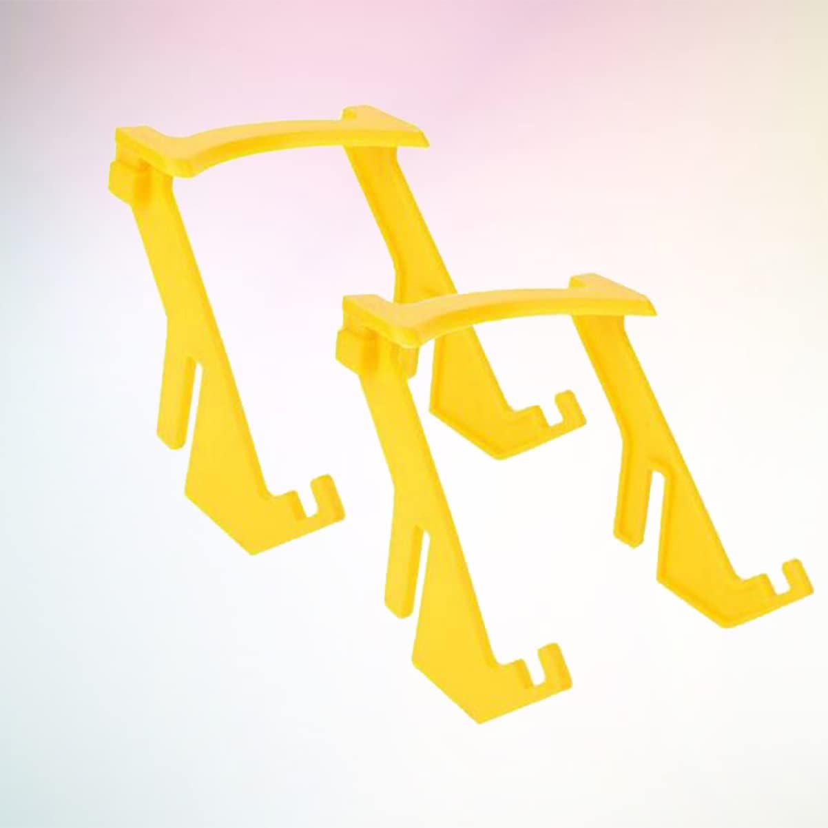 2pcs Plastic Rack Frame Holder for Beekeeping Essential Tool for Easy Pouring and Safe Handling of Gardening Use Yellow