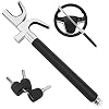 SURDOCA Multifunction Steering Wheel Lock – High Security Anti Theft Steering Wheel Lock with Window Breaker – Universal Car Wheel Lock – Easy Installation Fit for Auto Truck SUV Van