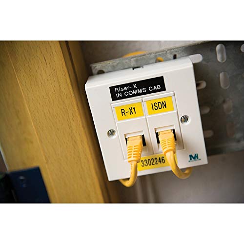 Aonomi Compatible Industrial Label Tape Replacement For Dymo 18490 Flexible Nylon Labels For Dymo Industrial Rhino 4200, 5200, 5000, 6000 Label Maker And More, Black On Yellow, 1/2" X 11.5',4-Pack #TOP4