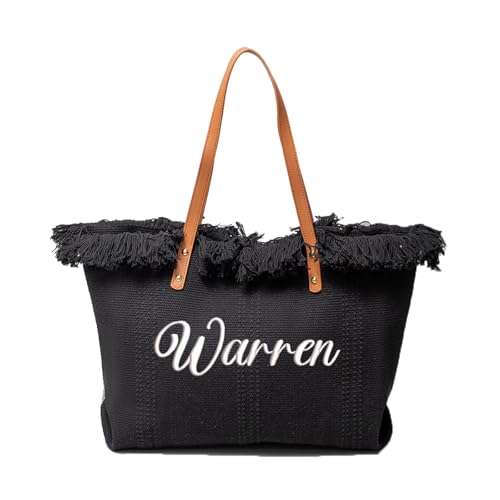 Sac fourre-tout en toile brodé avec monogramme personnalisé pour demoiselle d'honneur