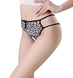 HitZoom Sexy Women Leopard Printing Open Croth Underwear