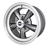 JEGS Sport Torque Wheel | 15� x 7� | 5 x 4.75� Wheel Bolt Pattern Spacing | -7 mm Offset | 3.75� Backspacing | Polished Outer Lip With Magnesium Gray Spokes | 83mm Center Bore | Includes Center Cap