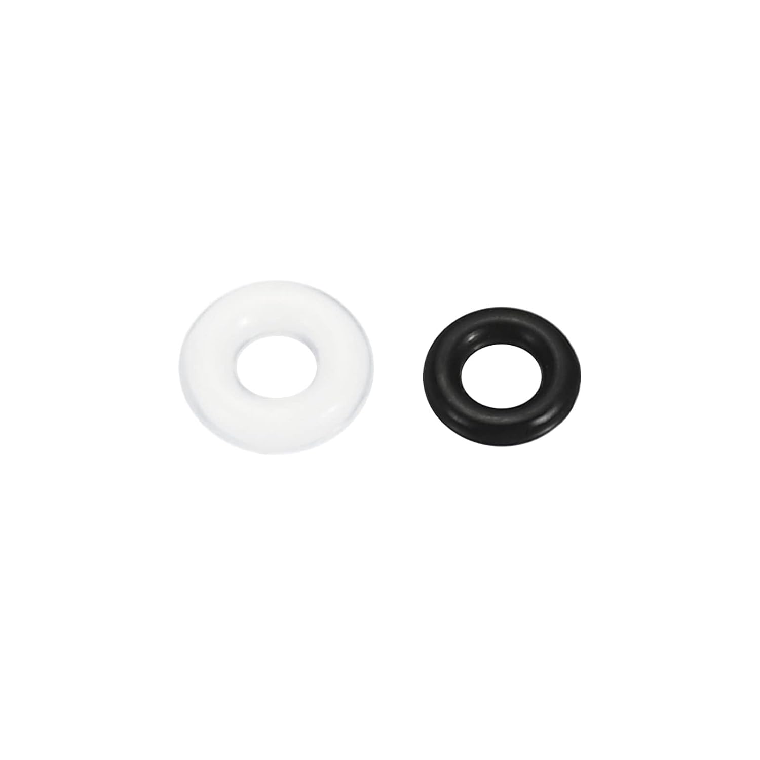 MECCANIXITY 5mmx2mmx1.5mm Nitrile Rubber O-Rings Black 50pcs, Silicone Rubber Seal Gaskets White 30pcs