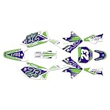 Kalair GFX Graphics Kit for Kawasaki KX250F (2004-2005) Evader Series Purple Green 9 Mil-Dirt Pit Bike Motorcycle Stickers,Dirtbike Racing Decal Automotive Motocross Accessories no Plastics