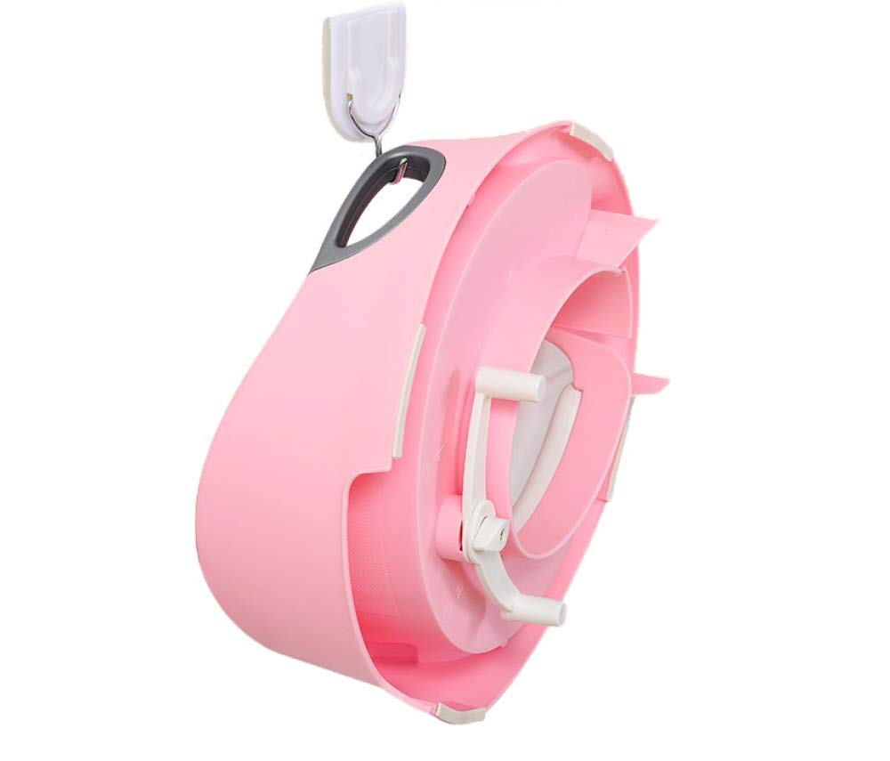 Vasino per Bambini con Manubrio, Sedile da Toilette Vasino da Allenamento per Bambini Bambini Anello da Toilette per Ragazzi con Maniglia con Schienale,Pink