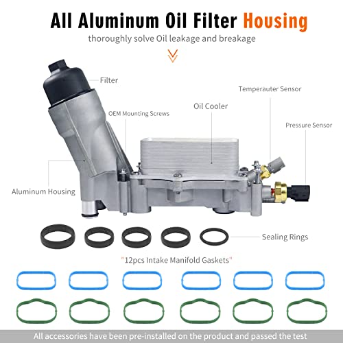 926-959 Kit de arrefecimento de óleo de carcaça do filtro de óleo do motor adequado para Jeep Wrangl
