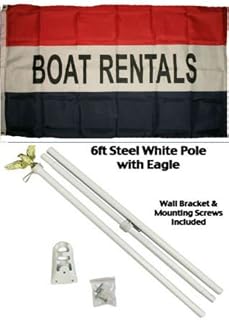 New They can be used indoors or outdoors.3x5 Advertising Boat Rentals Red White Blue Flag White Pole Kit Set 3'x5'.The authentic design is based on information from official sources