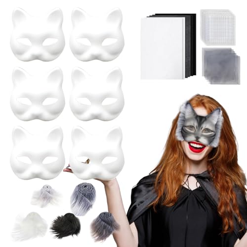 Kit masque facial de chat DIY pour cosplay et accessoires fêtes