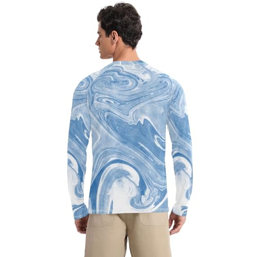 Marble Colorful Sun Protection SPF Rash Guard Shirt Slim fit Loose UV Sun Protection Summer2