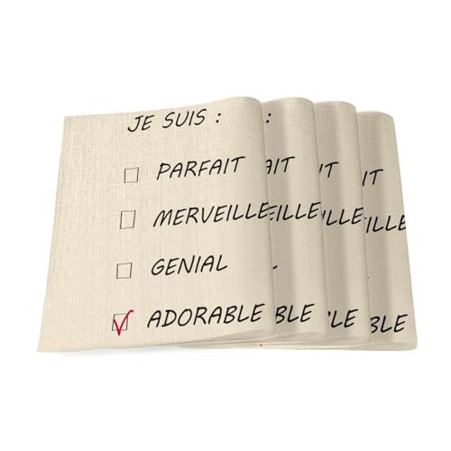 Set de table en lin de qualité supérieure grand format pour homme - 2