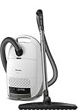 Miele Guard M1 Parquet XL Bagged Canister Vacuum Cleaner with AirClean Plus Filter, AllTeQ Universal Floorhead, Parquet Twister XL Floorbrush and LED Icons, Brilliant White – 41VTE037CDN