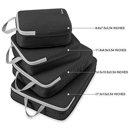 Gonex 4 Set Compression Packing Cubes With 6 Set Compression Packing Cubes，Mesh Packing Organizers #TOP1