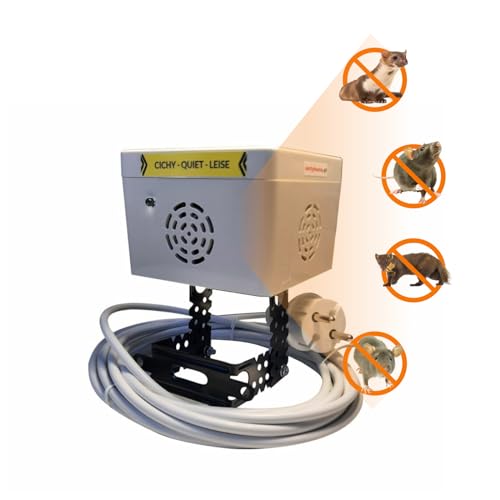 ANTIMARDER LUBERDA Marderschutz Silent Light | Hermetisch, ideal für Dachboden, Loft | Wirkt auf 5 Seiten rundum und nach unten | Stromversorgung 230V