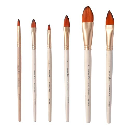 Image of Little Birdie, Cat's Tongue Brush Set 6Pc | Synthetic Paint Brushes