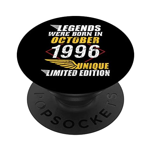 Cumpleaños Octubre 1996 Edición Limitada Regalo Used Vintage PopSockets PopGrip Intercambiable