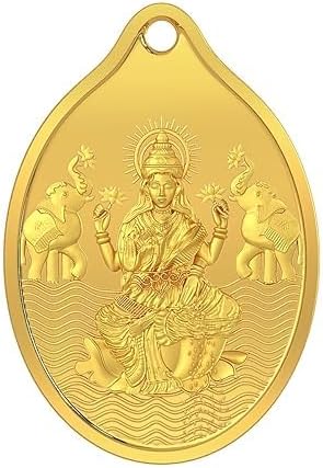 24K (999) Gold Coin Pendant 1.5 grams |Gold Coin cum Pendant for Birthday, Wedding, Akshaya Tritiya & Festive Gift, Goddess Laxmi Impression