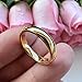 TUTISS 4mm Gold Tungsten Rings for Women Men Engagement Wedding Bands Domed Polished Comfort Fit Size 9.5