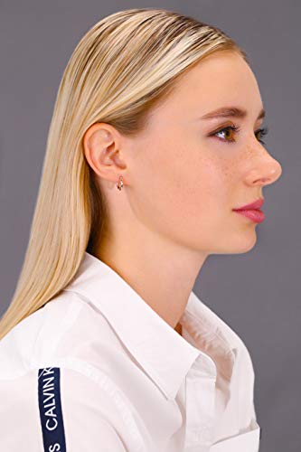 Image of 14K Rose Gold Classic Shiny Polished Round Hoop Earrings, 2mm tube