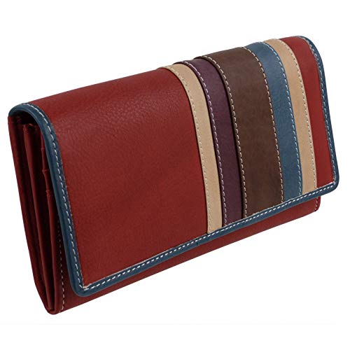 Portefeuille en cuir bleu nordique pour femme idéal pour le quotidien