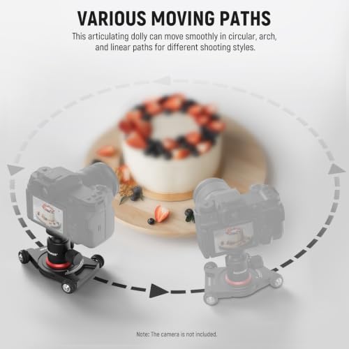Image of NEEWER Camera Slider Dolly with Ball Head & Phone Clamp, 4 Wheeled, SD001