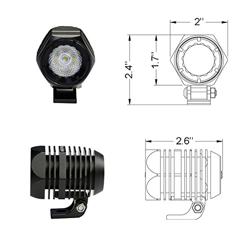 Handster 73001 Motorcycle Fog Light 2Inch Cool White Led Pod Lights Ip68 Waterproof Spot Auxiliary Driving Lamp 2Pcs thumb #4