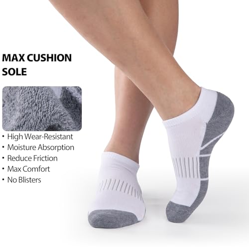 COOVAN Socks for Men Athletic Low Cut Sock with 12 Pairs,Ankle Socks Men Cushion 12 Pack Running Casual Sock3