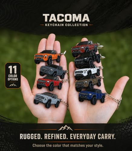 Image of Tacoma Keychain 2026 Tacoma Accessories 2016-2025 mods 4th Gen Cool Key Chain Fob Cover Toy Gift Truck