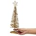 2 Pack Small Gold Christmas Tree Decorations for Table Top Holiday Decor (3 x 10.5 Inches)