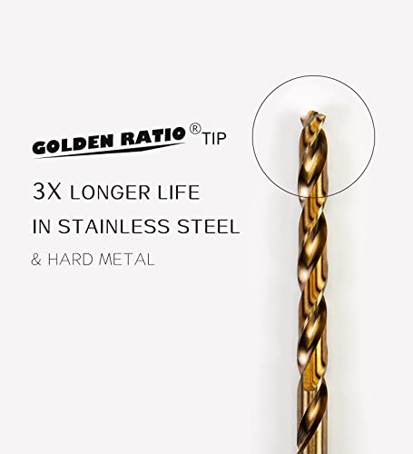 Intoo Hss Cobalt Drill Bits Set 29Pcs Triangle Shank,Industry Drill Bits With Golden Ratio Tip, #TOP2