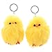 LotCow 10 llaveros de peluche con diseño de pollo, diseño de pollo, color amarillo